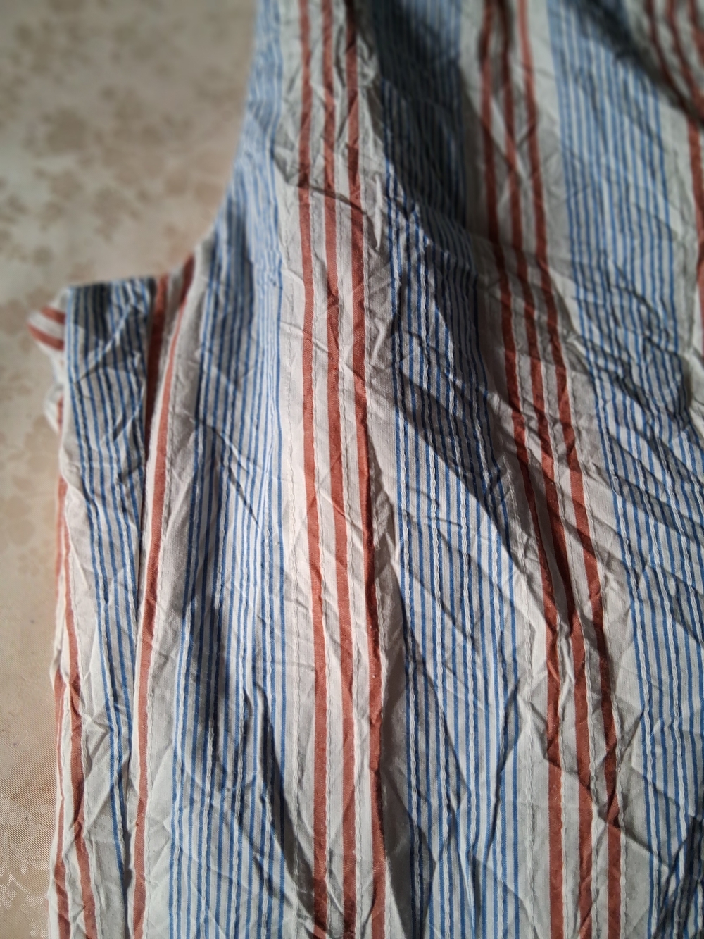 BDG Light Blue & Tan Striped Wide-Leg Drawstring Pants - Picture 6 of 8